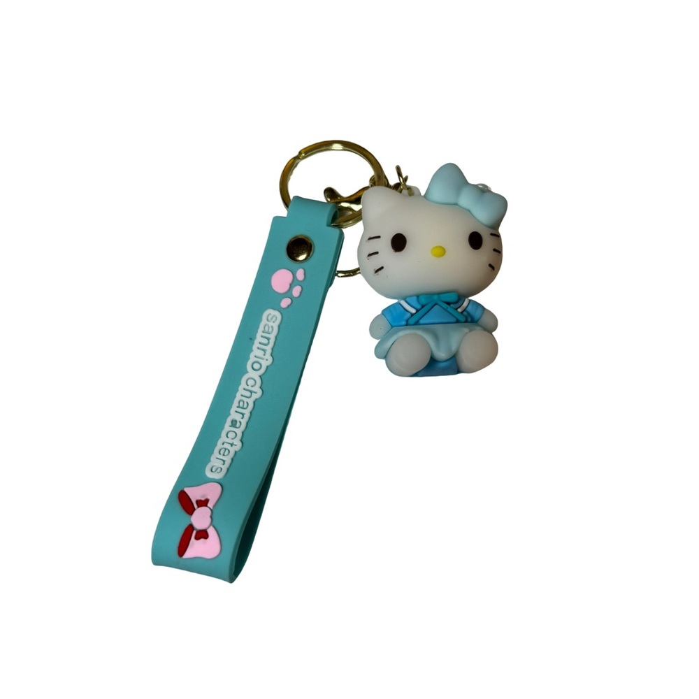 Sanrio Hello Kitty Keychain with Teal Accents